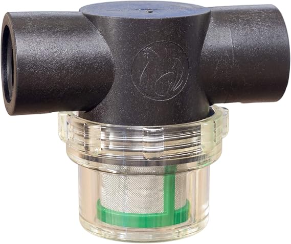 In-line strainer water filter / strainer, 100 Mesh (140 Micron) Stainless Screen Element, 12 Female in/out, (Made in USA)