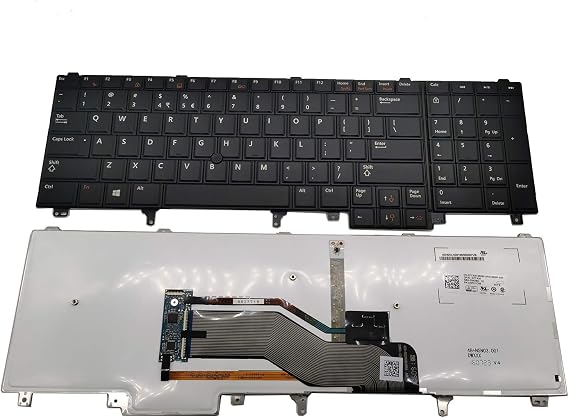 Laptop Keyboard Compatible DELL Latitude e6520 e5520 with Backlit Pointing