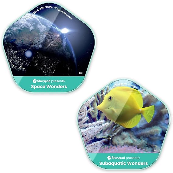 Storypod | Stars & Seas Exploration Bundle | Audio Content for The Storypod Screen Free Audio Learning System for Preschoolers | SEL Audio Learning & Interactive Fun