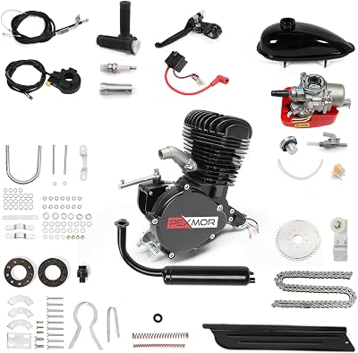 PEXMOR 100cc Bicycle Engine Bike Motor Kit, Upgraded 22.5L Fuel Tank 2 Stroke Gas Motorized Bike Conversion Kit, Gasoline Petrol Bicycle Motor Refit Full Set for 26-28 Bikes with V-Frame