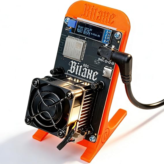 Solo Bitcoin Miner Machine for Home Use 1.2TH/s BM1370 ASIC, Ultra-Quiet 40dB Silent Fan, 17W Low Power Lottery Crypto Miner with Overload Protection, SHA-256 BTC Miner WiFi Plug and Play Open Source