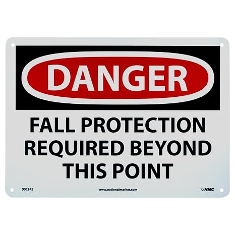 Nmc D528rb Danger Fall Protection Required Beyond This Point