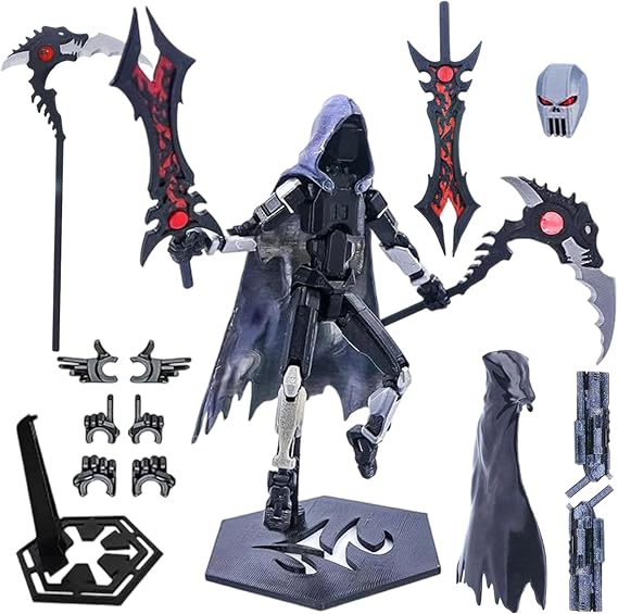 T13 Action Figure Set - 3D Printed Collectible Figures for Collector Desktop Decor (Assembly Completed) (Green Mecha Set)