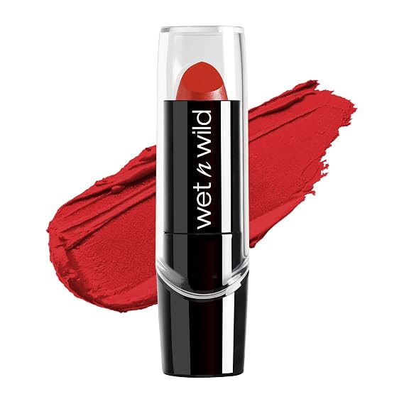 wet n wild Silk Finish Lipstick, Hydrating Rich Buildable Lip Color, Formulated with Vitamins A,E, Macadamia for Ultimate Hydration, Cruelty-Free & Vegan - Cherry Frost