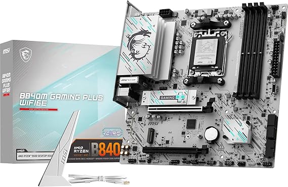 MSI PRO B840M GAMING PLUS WIFI6E DDR5 HDMI PCIE 16X v4.0 AM5 matX