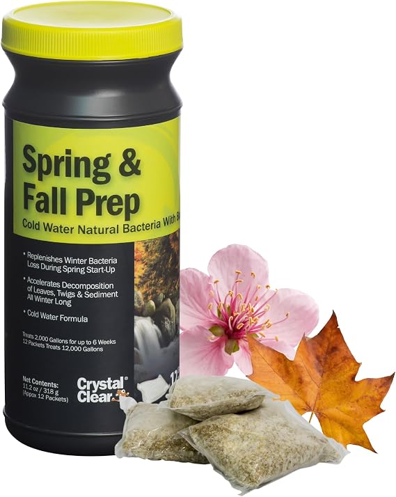 CrystalClear Spring & Fall Prep, Beneficial Pond Microbes, 12 Packets