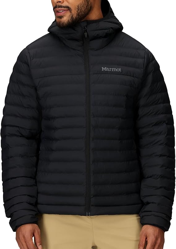 Marmot Men's Echo Featherless Hoody Warm Puffy Jacket, Insulated Hooded Winter Coat, Water-resistant Quilted Parka, Lightweight Packable Outdoor Jacket, Windproof (pack of 1)
