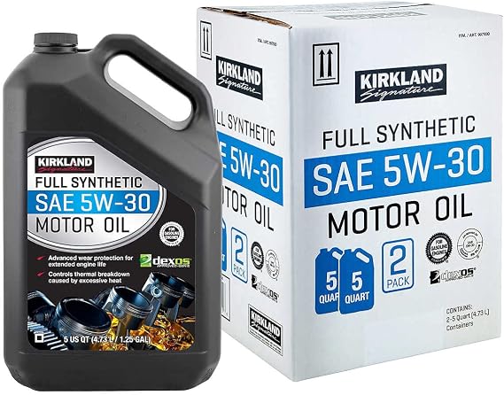 KIRKLAND SIGNATURE Full Synthetic SAE 5W-30 Motor Oil 5 Quart | 2 Pack
