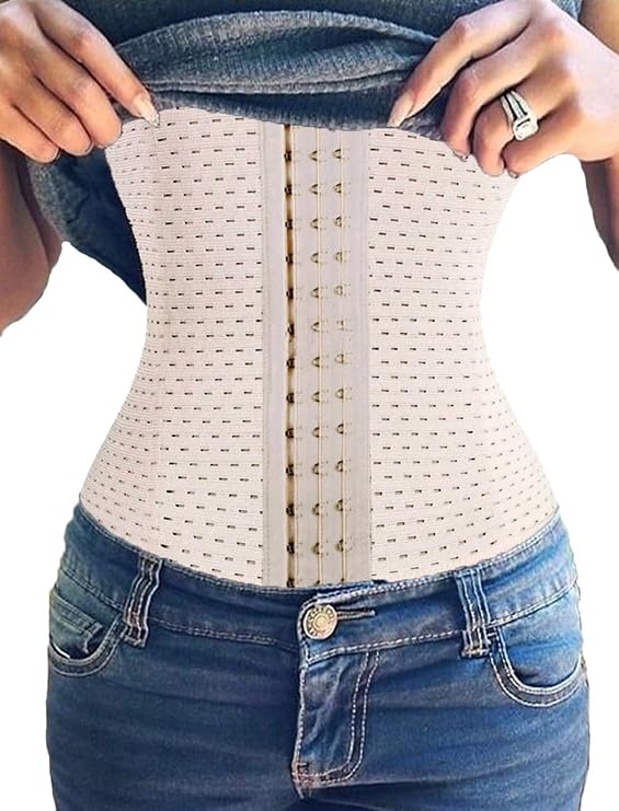 Womens Waist Trainer Corset Shapewear Tummy Control Waist Cincher Slim Body Shaper with Adjustable Hooks