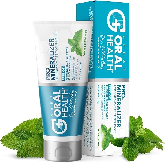 Nano hydroxyapatite Toothpaste Fluoride Free: Pro Remineralizing Toothpaste Plus Anti Cavity Xylitol, Dentist Formulated Tooth Remineralization for Sensitive Teeth & Enamel Support in Wintermint