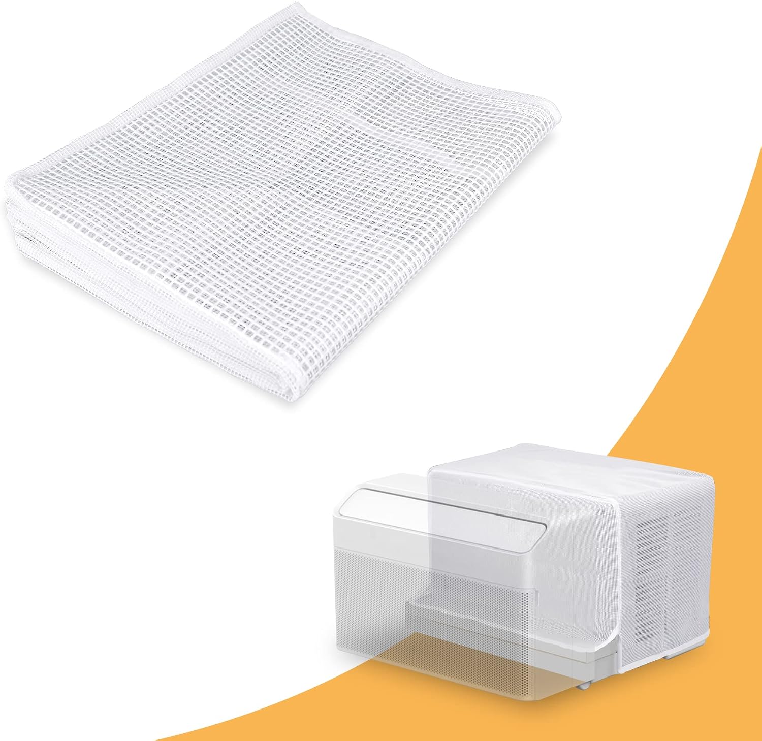 LBG Products Window AC Cover for U-Shaped Window Air Conditioner Unit,Mesh Design Window Air Conditioner Cover for Outdoor,Anti Leaf and Good Air Flow