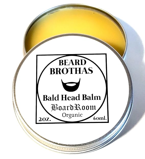 Bald Head Moisturizer. Soothes and Conditions the Scalp. Creamy Balm Gives Scalp a Youthful Appearance with 24 Hour Protection. Board Room Scent.