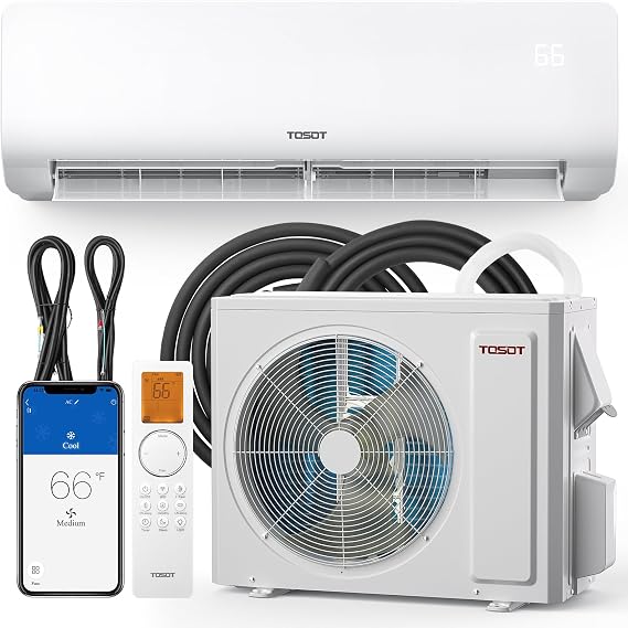 TOSOT 24,000 BTU Mini Split Air Conditioner, Wifi Enabled Ductless Inverter Split System AC Unit Heating System, Compatible with Alexa - 22 SEER2 230V