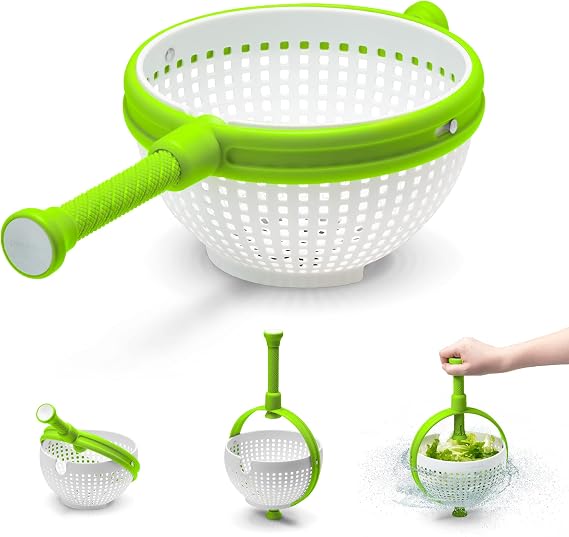 Dreamfarm Spina 2-in-1 Collapsible Salad Spinner & Colander