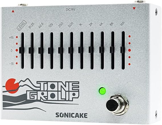 SONICAKE EQ Guitar Pedal 10 Band Equalizer Pedal for Electric Guitar Bass