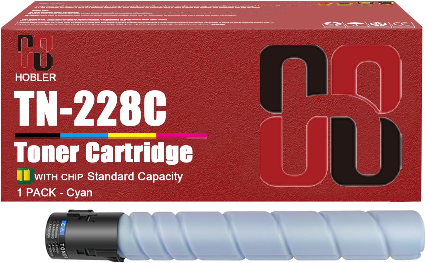 VERIMP TN228 Toner Cartridges Compatible for Konica Minolta TN-228 TN-229 TN229 BK C M Y Toner Cartridge Work for Bizhub C226i C286i C7222i C7228i Printers 1 Cyan Pack