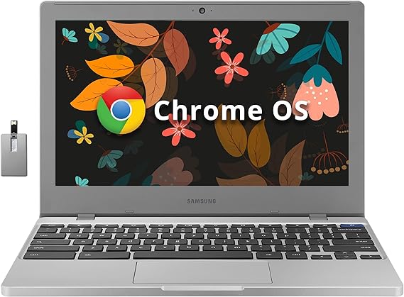 SAMSUNG Galaxy Chromebook 4 11.6 64GB Laptop Computer w/ 4GB RAM, Gigabit WiFi, HD Intel Celeron Processor, Compact Design, Military Grade Durability, US Version, Silver