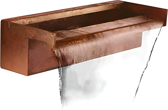 Primrose 60cm Corten Steel Waterfall Blade Water Feature Sheer Descent Outdoor Cascade Bottom Supply