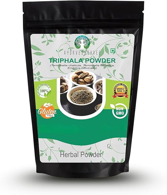 Triphala Powder - 1 kg Pouch, Triphala Combination of Amalaki (Emblica officinalis), Bibhitaki (Terminalia bellirica), Haritaki (Terminalia chebula)