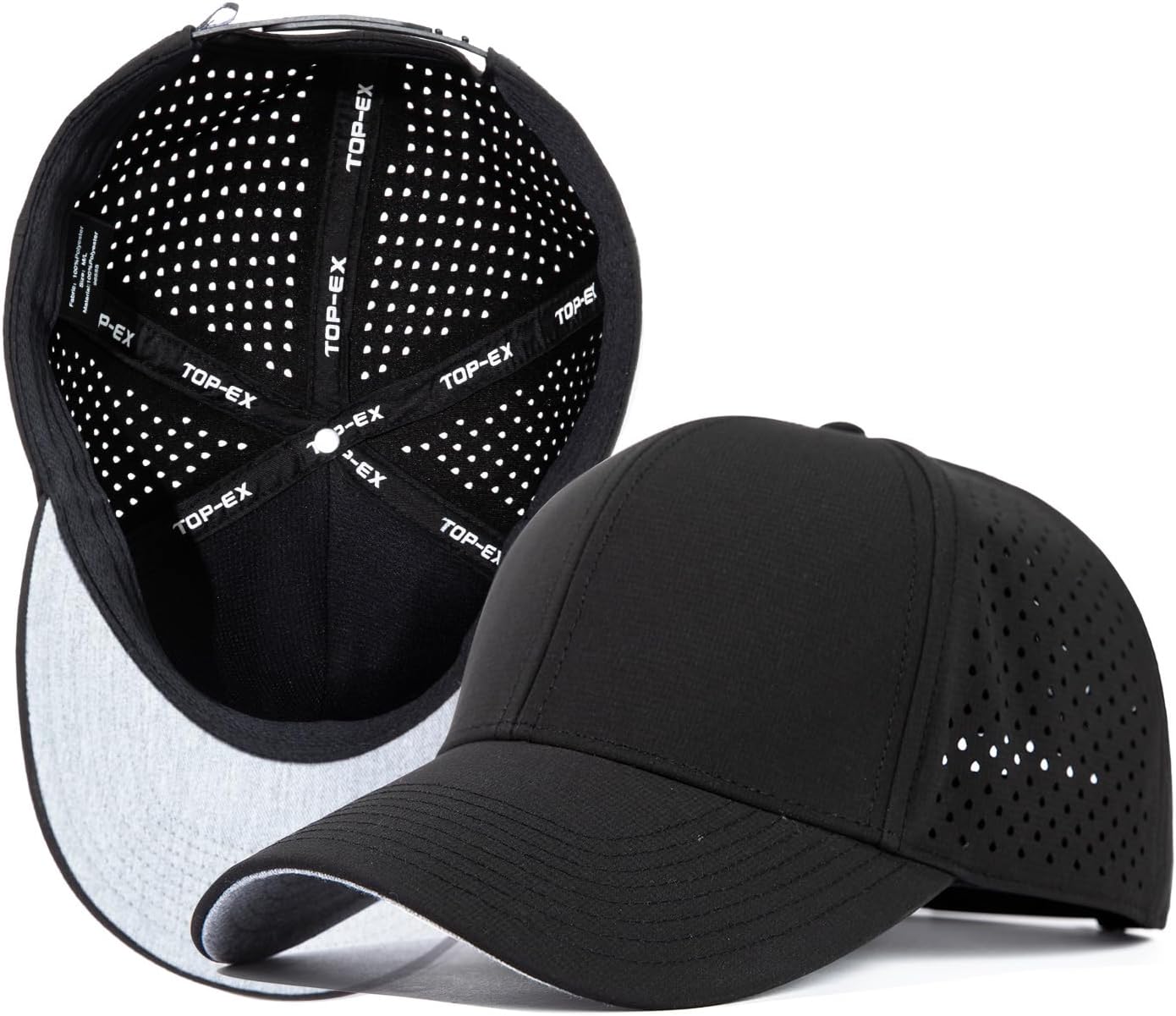 Oversize L Snapback Baseball Cap Hydro Performance Cool Hat Water Repellent Golf Boat Beach Workout