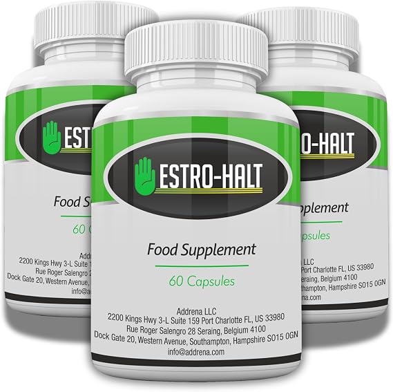 Estro-Halt 3 Pack - Advanced Estrogen Balance Support Formula | Natural Indole-3-Carbinol & Broccoli Extract for Healthy Estrogen Metabolism | Anti-Bloating Support for Men & Women -180 Capsules