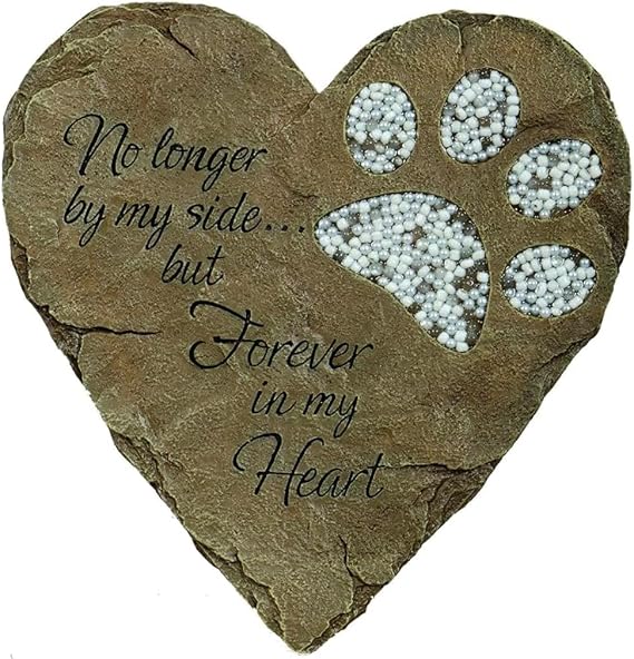 Carson Heart-Shaped Pet Memorial Garden Stone Forever in My Heart