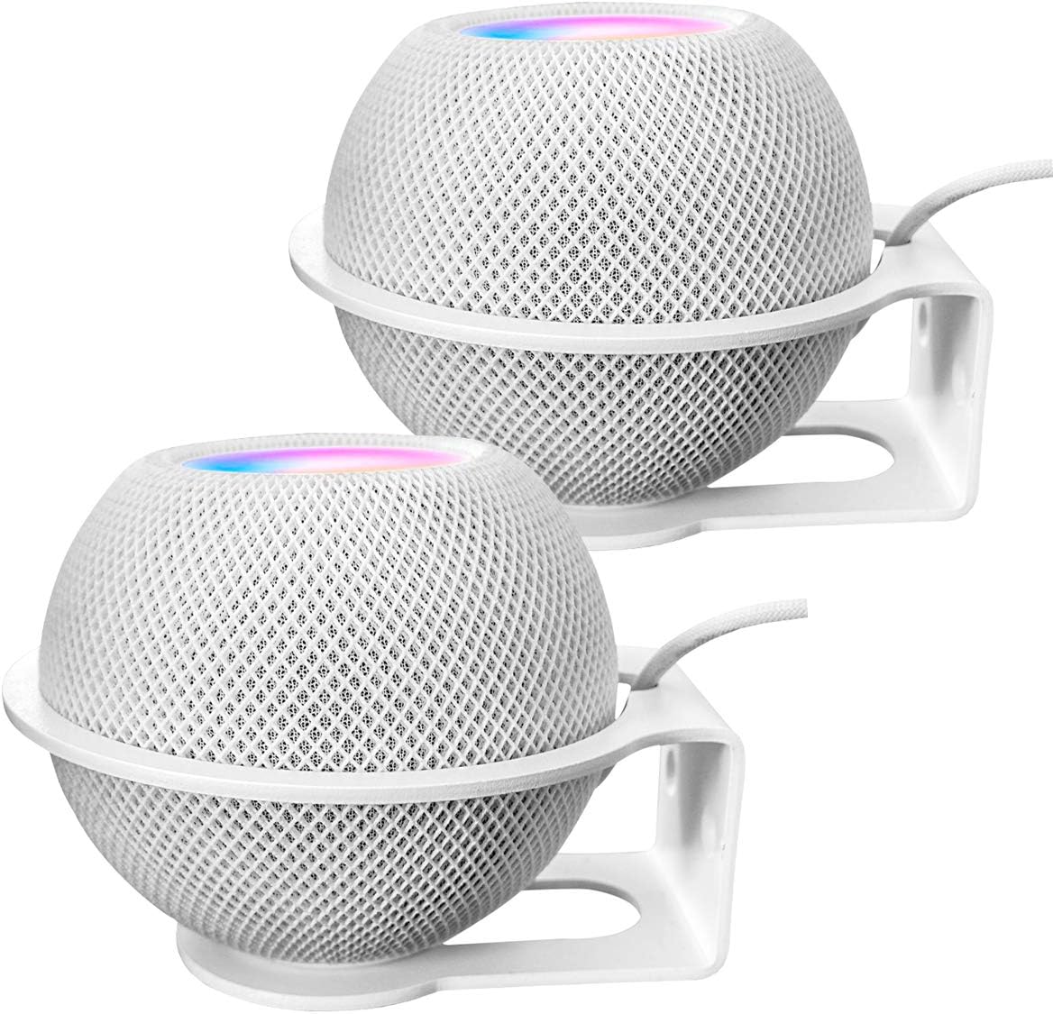 Study Metal Made Homepod Mini Wall Mount, Hompod Mini Space Saver Accessories Restore Sound Quality with No Interference Homepod Wall Mount 2 Pack
