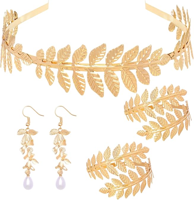 Pistha 4 Pcs Greek Goddess Accessories Set for Women Wedding Halloween Costume