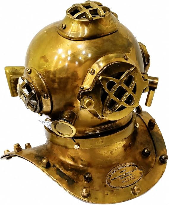 Antique Brass US Navy Mark V Diving Helmet Scuba Commando Antique Mini Divers Diving Helmet Home Decor Gift