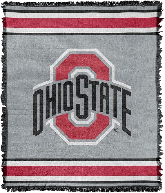 The, 50"x60" Primary Logo Woven Tapestry Cotton Blend Fringed Throw Blanket