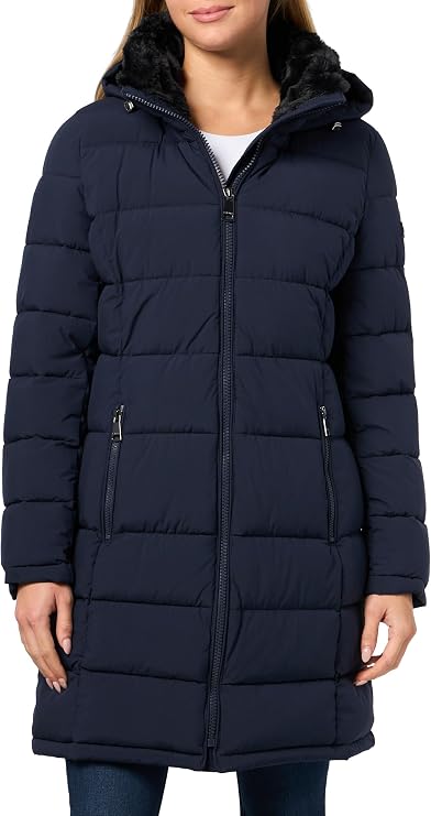Calvin Klein Women's Hooded Long Puffer Coat Warm Quilted Winter Jacket