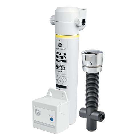GE Single Stage Under Sink Water Filter System, Water Filtration System Reduces Impurities in Water, Easy Install, No Plumbing Required, Replace Filter (FQK1K) Every 6 Months, GXK185KBL