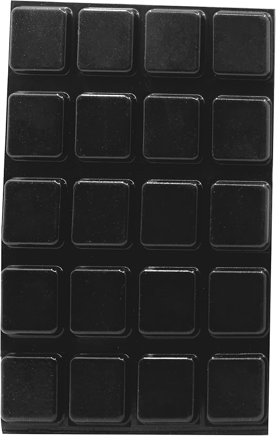 PHS Self-Adhesive Rubber Bumpers, 1 in, 20 Pack