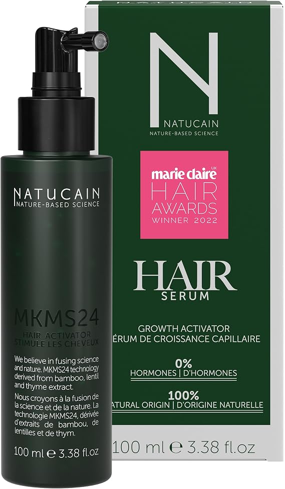 Natucain Hair Growth Serum | Anti-Hair Loss Unisex Treatment | Hormone-Free Hair Care | Reduces Hair Loss, Enhances Hair Growth | For Women and Men | Made in Germany | 100 ml