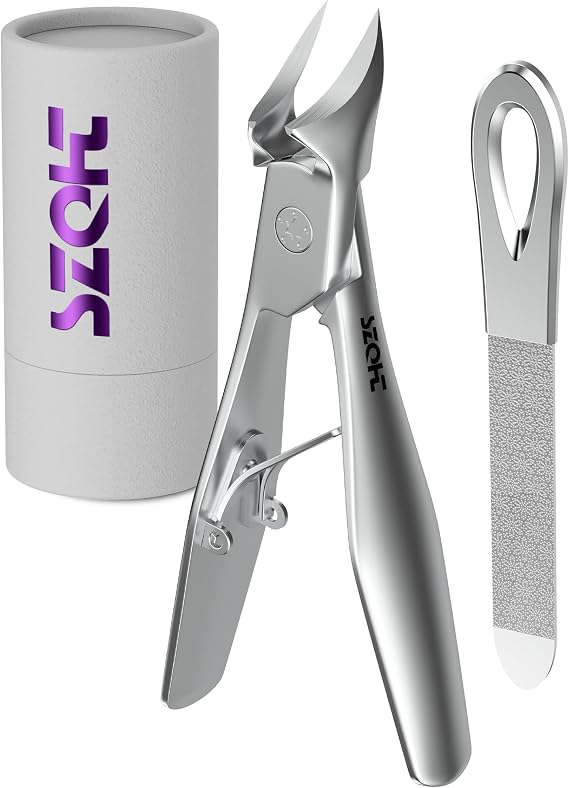 Toenail Clippers for Thick & Ingrown Toenails, Heavy-Duty Nail Clippers for Seniors, Men & Women, Ultra-Wide Jaw Toe Nail Clippers, Pedicure Tools for Feet, Stainless Steel Nail Cutter