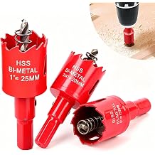 NIYATA 3pcs Bi-Metal Hole Saw Set (16mm, 20mm, 25mm),Hole Cutter for Wood,Plastic,UPVC,MDF & Plasterboard,Durable Drill Bit Kit for Precise Cutting