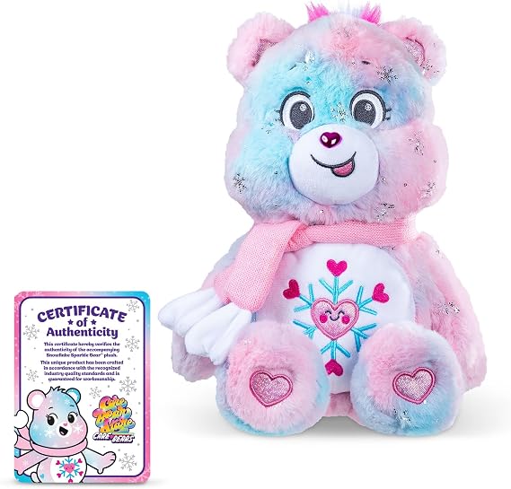 Care Bears - Collector Edition 14" Snowflake Sparkle Bear - Medium Size Plush - Soft, Huggable Plushie, Stuffed Animal for Girls and Boys, Ages 4+