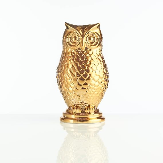 17 OZ Tiki Mug Festive Bright Refective Copper Owl Stands Tall Drinking Mug Large Party Tiki Mugs Cute Exotic Cocktail Drinkware Cup, Home Decor, Dishwasher Safe