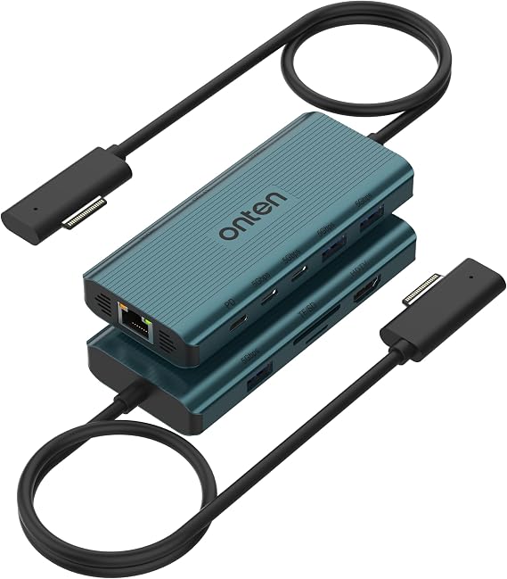Surface Docking Station. 12-in-1 Docking Station for Microsoft Surface Pro 9/8/X/7/6/5/4/3, Surface Laptop 5/4/3/2/1,Surface Laptop Go 3/2/1, Surface Book 3/2/1, PD Charger Required.