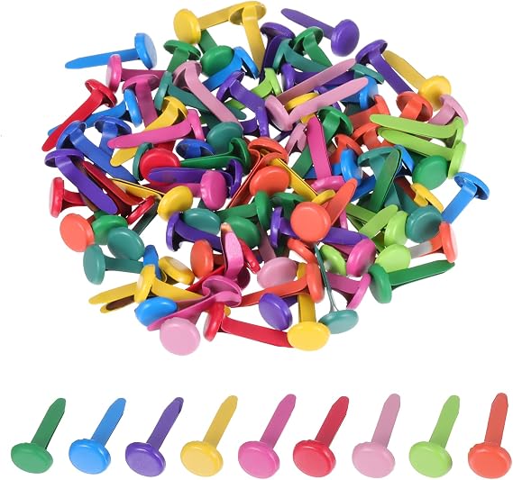 Bewudy 100 Mini Pattern Bag Clips Colourful Pattern Clips Round Head Clips