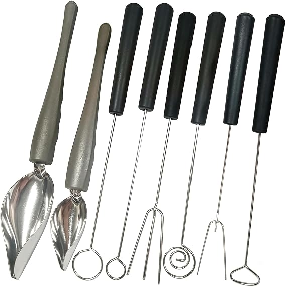6 Candy Dipping Tools Chocolate Dipping Fork Spoons Set 2 Culinary Drawing Decorating Spoon Set,Stainless Steel Chef Art Pencil Plated Decoration Kit for Decorative Plates Cake Coffee