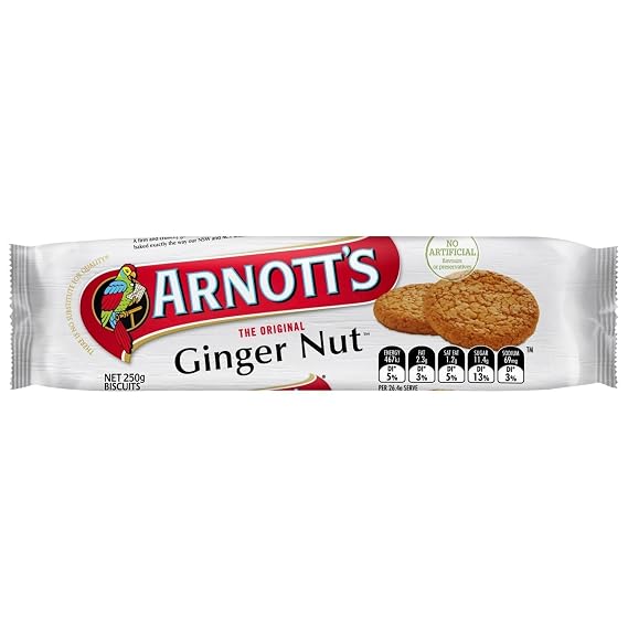 Australian Arnott's Ginger Nut Biscuits 250g
