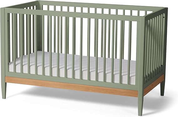 Little Seeds Clover 4-in-1 Convertible Baby Crib to Toddler Bed, Grove Green
