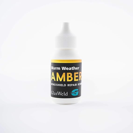 Glas Weld 30 ml Warm Weather Windshield Rock Chip Repair Resin, Professional Windshield Repair Thicker Resin Liquid (Gray)