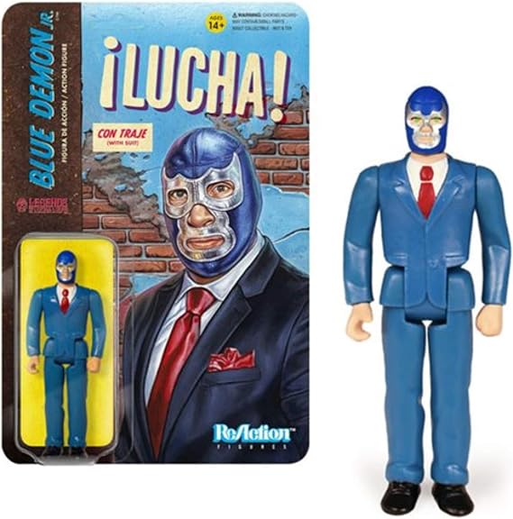 Legends of Lucha Libre Blue Demon Jr in Suit Reaction Figure