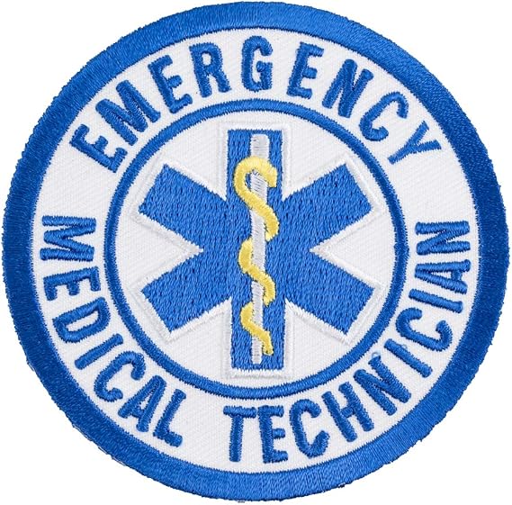 Emergency Medical Technician Logo Patch, Medical Patches