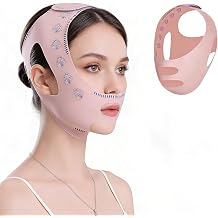 Reusable V Line Lifting Mask, Double Chin Reducer Strap for Women & Men,Face Slimming Band for Anti-Wrinkle Jawline Sculpting & Chin Lift