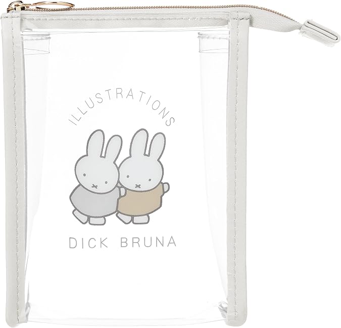 Marimo Craft Miffy Clear One Point Series Toothbrush Set, Pink, W 8.3 x H 2.8 x D 1.6 inches 21 x 7 x 4 cm