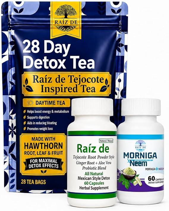 Tejocote Style 60-Day Capsules, 28-Day Tea & Neem Moringa Bundle