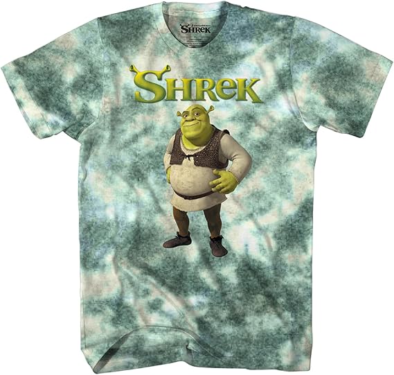 Shrek Mens Classic Movie Shirt, Donkey, Princess Fiona - Official Tie Dye T-Shirt